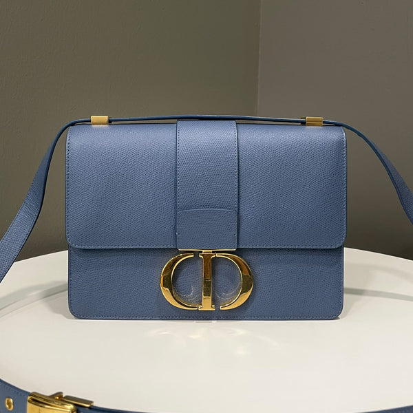 Dior Montaigne 30 Blue Epsom Grainy Leather 