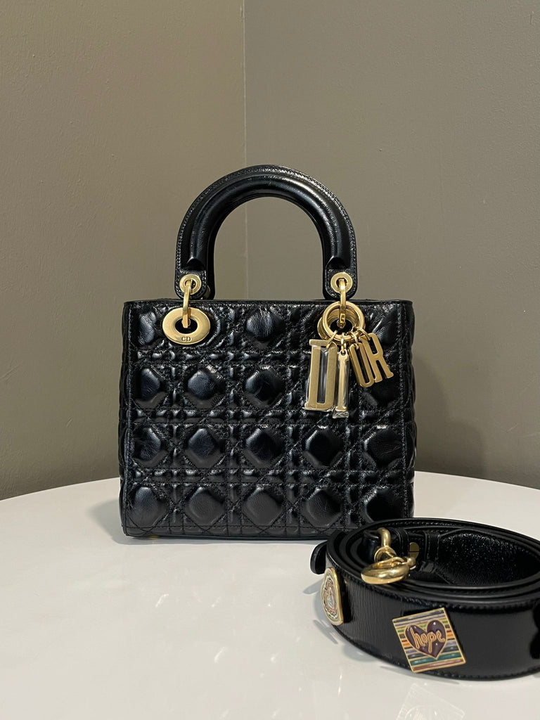 Dior My Lady ABC Dior Black Glazed Calf