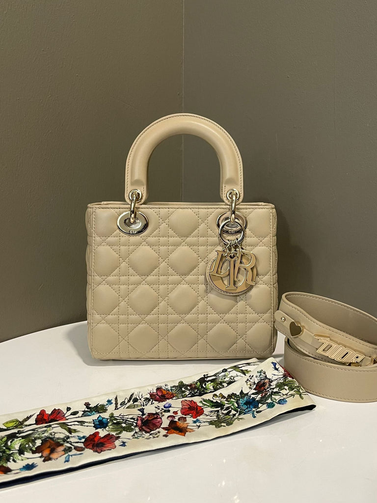 Dior My Lady ABC Dior + Mitzah Scarf x 2 Sand Beige Lambskin