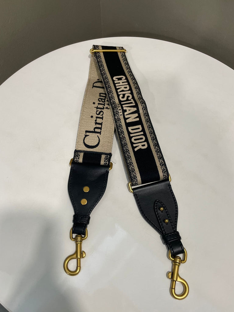 Dior Shoulder Strap Dark Navy Embroidery