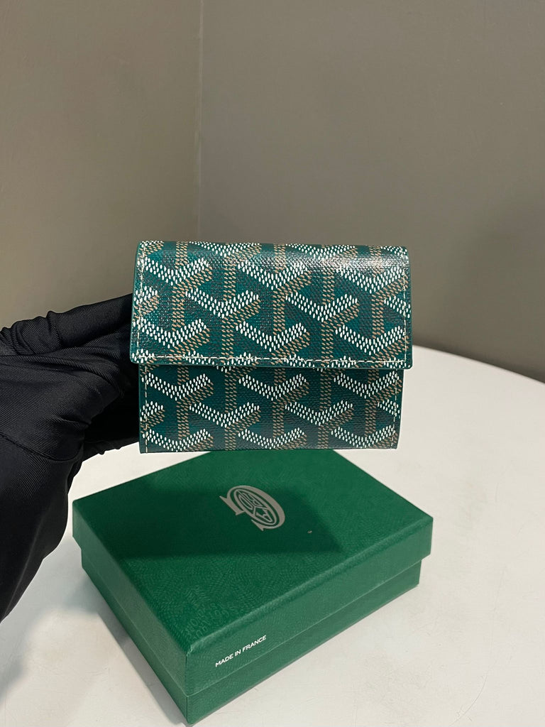 Goyard Marigny Wallet Green Goyardine Canvas
