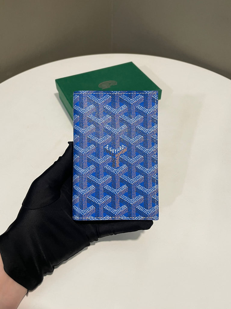 Goyard Saint Pierre Card wallet Blue Goyardine