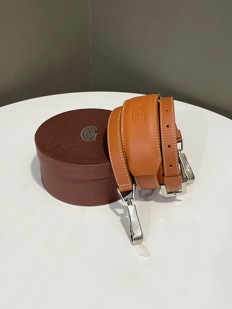 Goyard Shoulder Strap 
Brown Calfskin