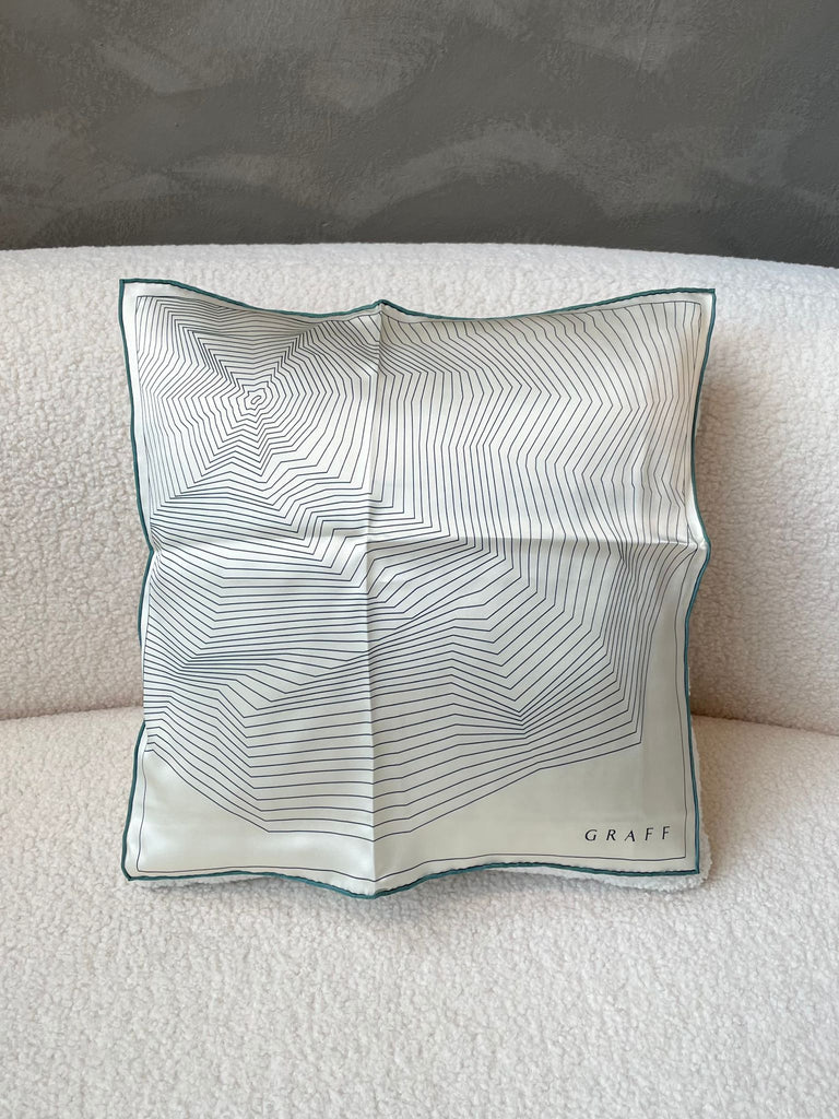Graff VIP Silk Scarf Beige / Green