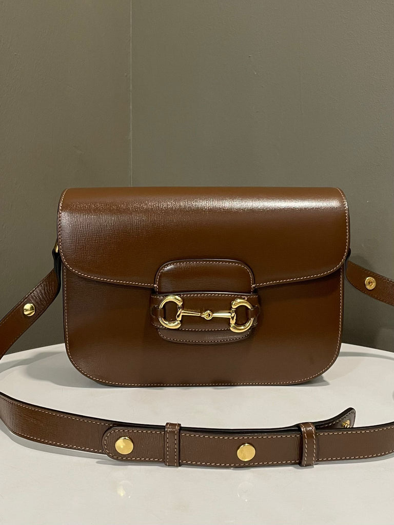 Gucci Horsebit 1955 Handbag Brown Leather