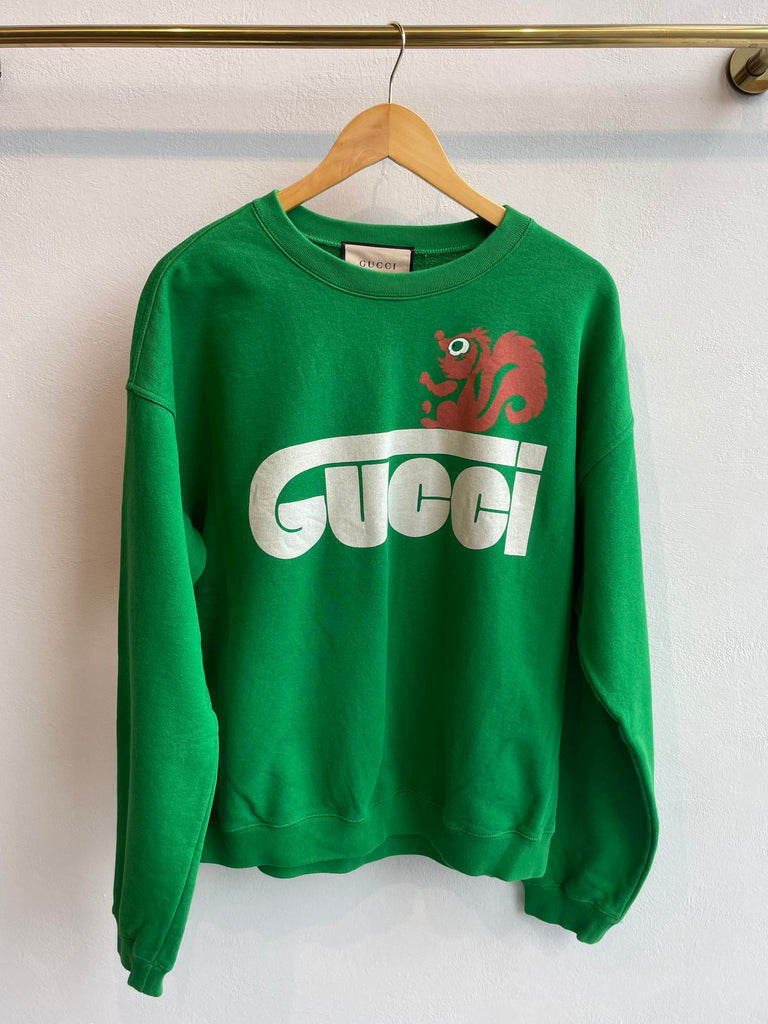 Gucci Retro Gucci Sweatshirt Green / Brown