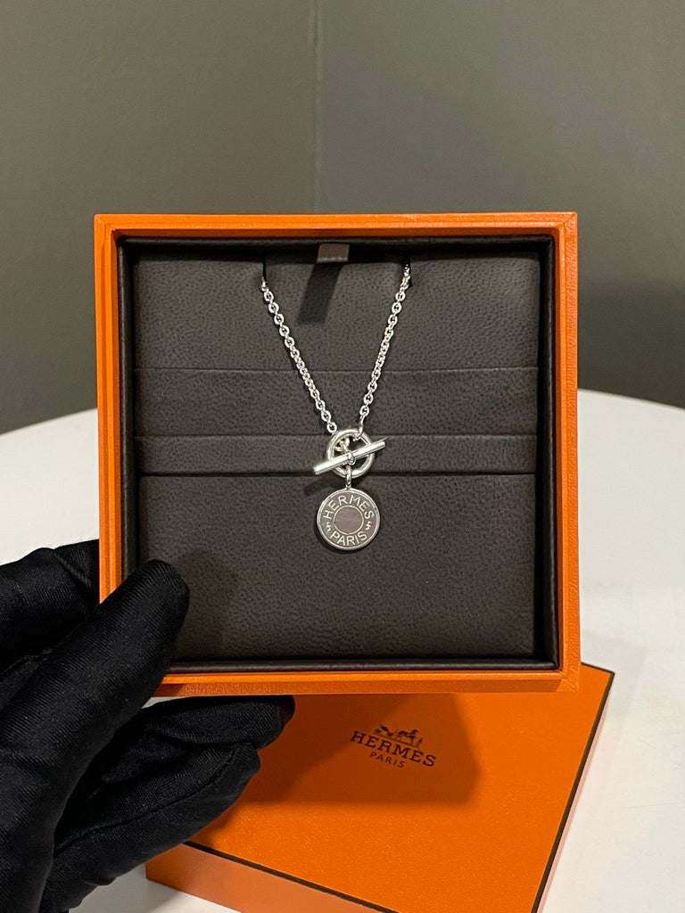 Hermès Amulettes Ex-Libris Necklace 925 Sterling Silver