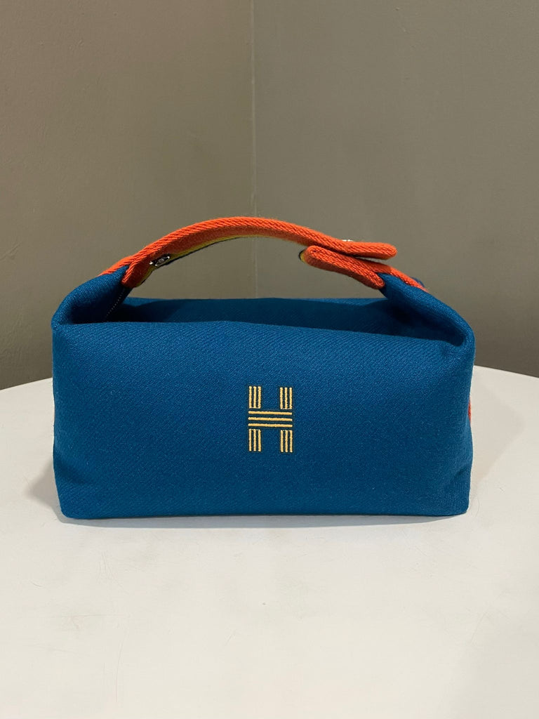 Hermes Bride A Brac PM  Blue Paon / Rocabar Canvas
