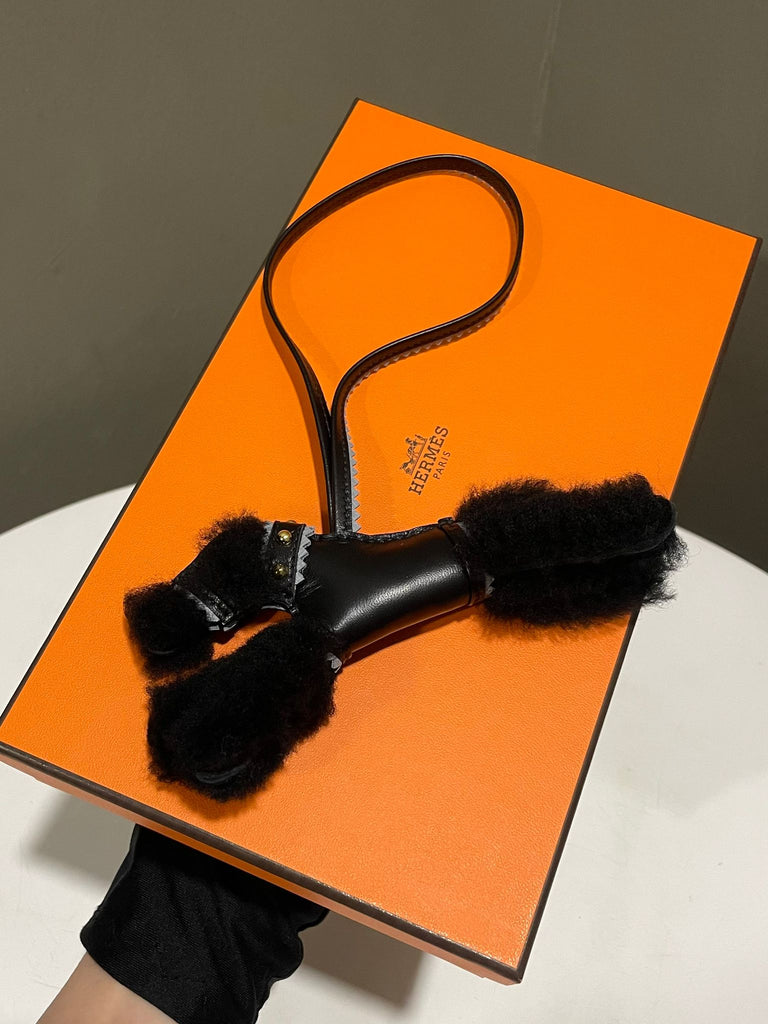 Hermes Budy Charm  Black Noir / Gris Pantin