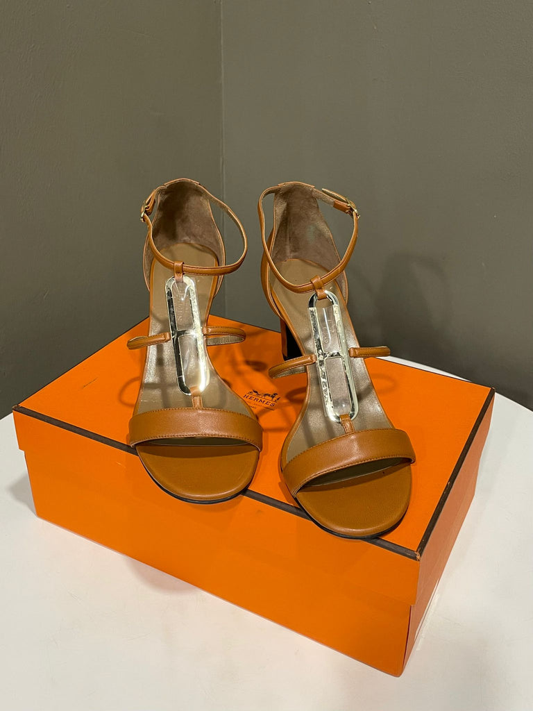 Hermes Chaine D’Ancre Sandals High Gold