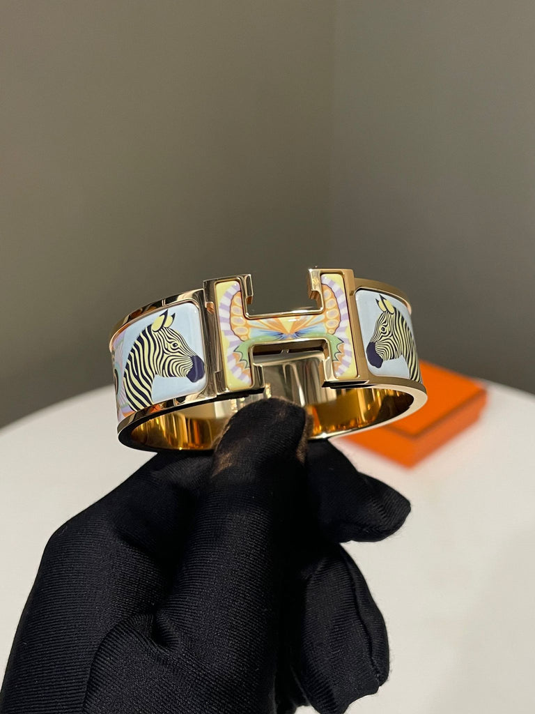 Hermes Clic Clac H Wide Bracelet Lanternes, Ballons et Cocardes