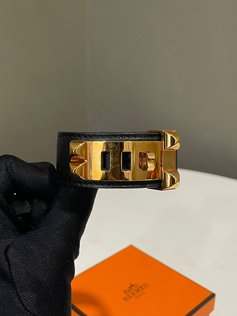 Hermes Collier de Chien 24 Bracelet Black 