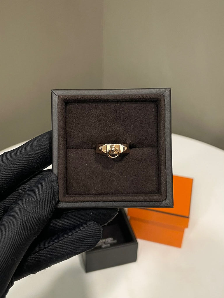 Hermes Collier De Chien Ring PM 18K Rose Gold