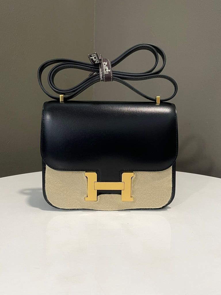 Hermes Constance 18 Black Box Leather