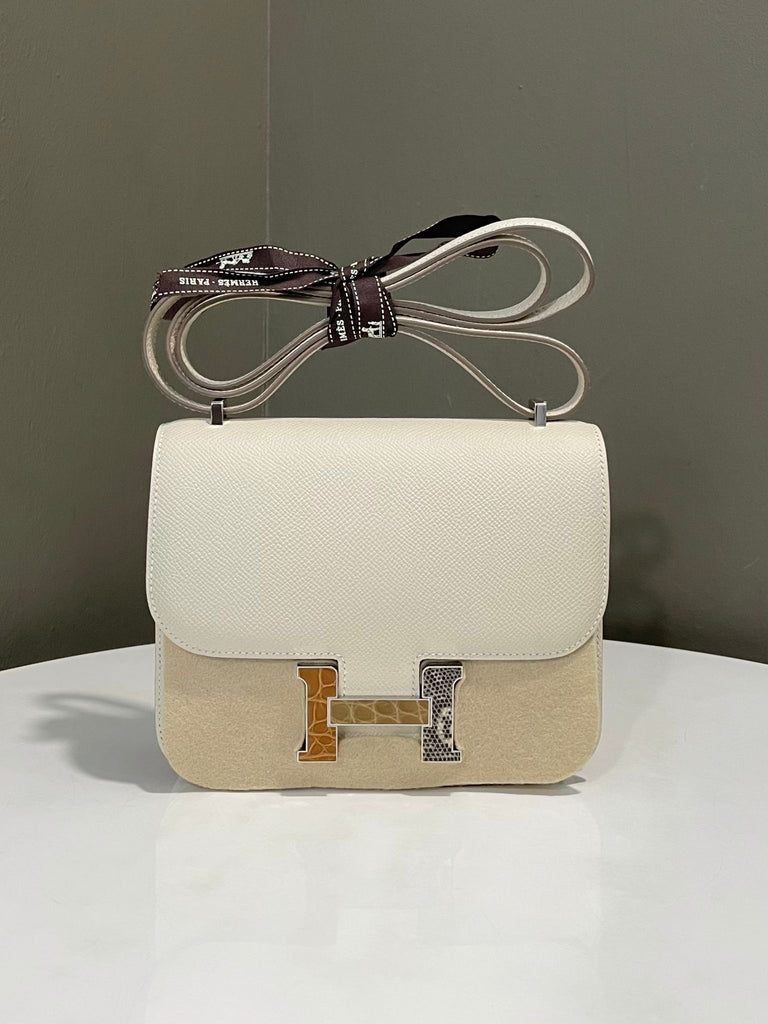 Hermes Constance 18 Nata Epsom Aligator Lizard