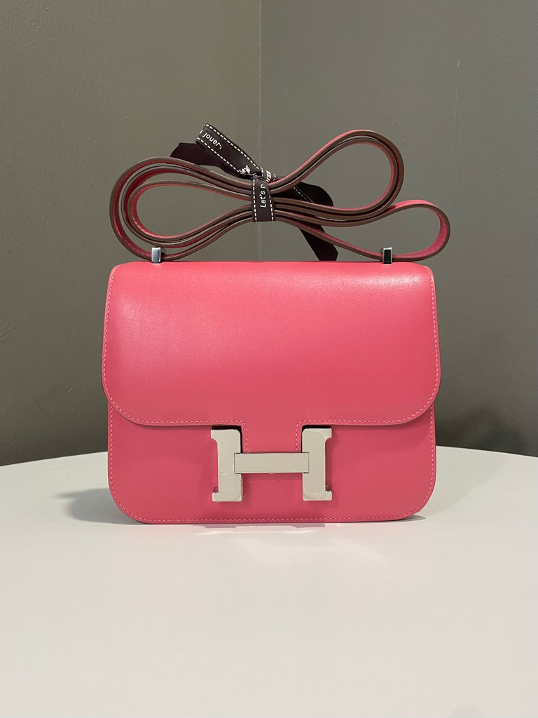 Hermes Constance 18 Rose Azalee Tadelakt