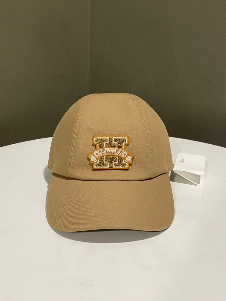 Hermès Davis H Sellier Cap Camel Cotton Size 57