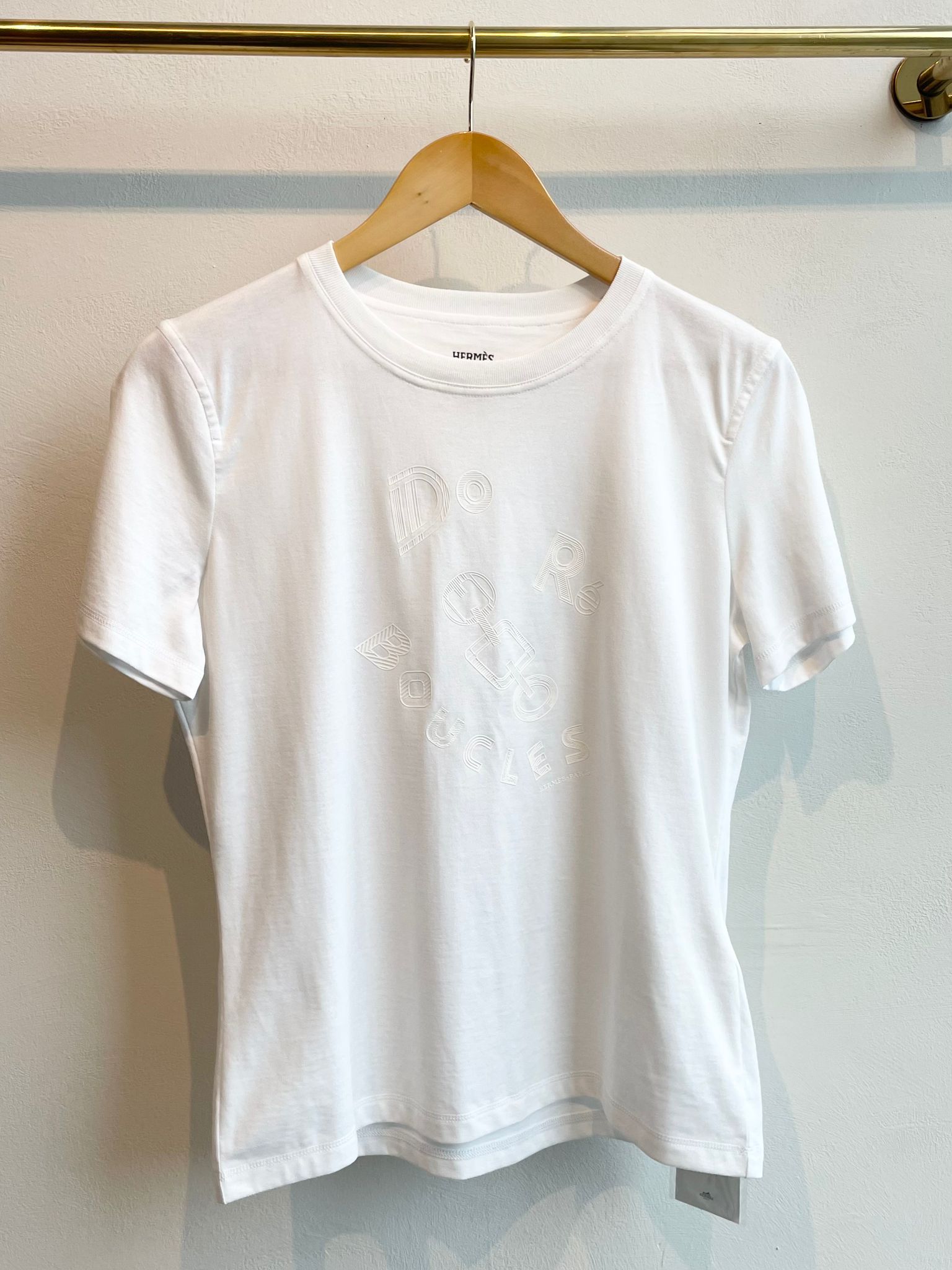 Hermes “Do Re Boucles” Micro T-Shirt White – LOVELOTSLUXURY
