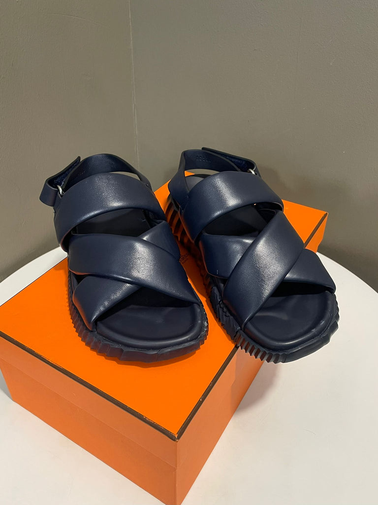 Hermes Electric Sandal Bleu Nappa
