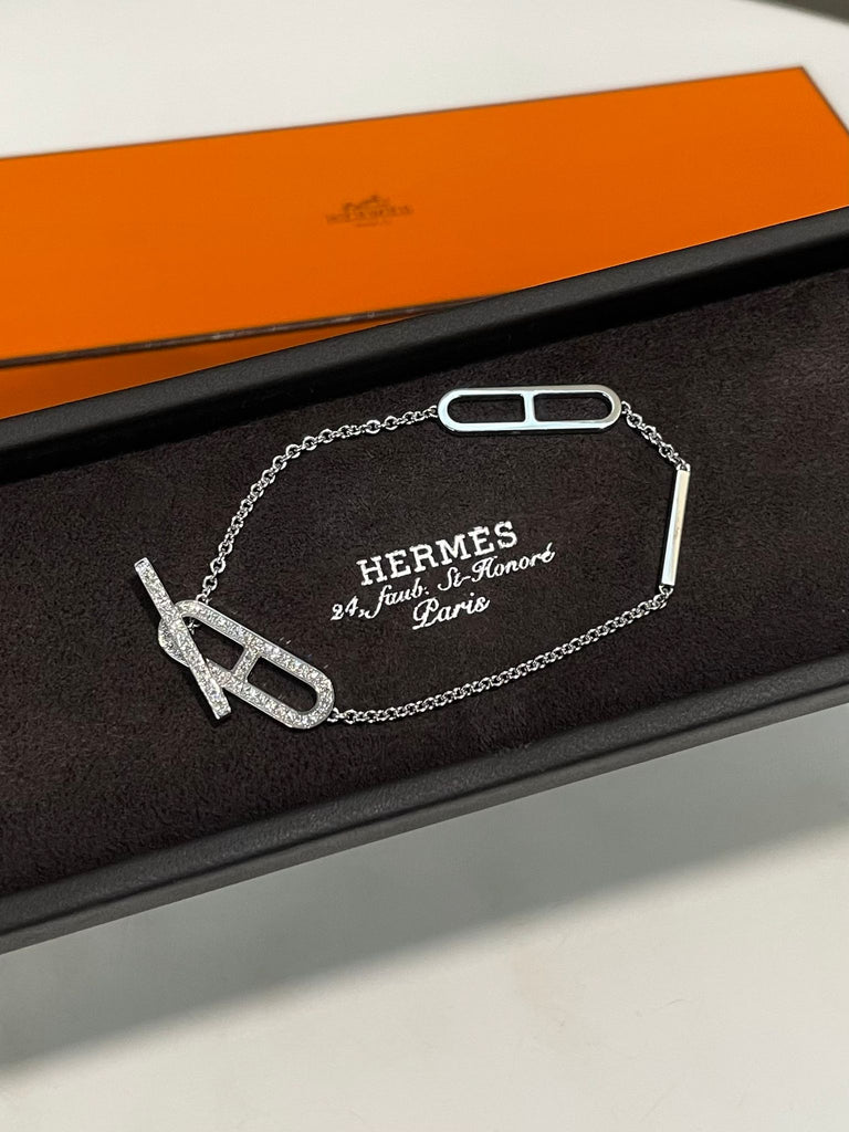 Hermes Ever Chaine D’Ancre Bracelet 18K White Gold