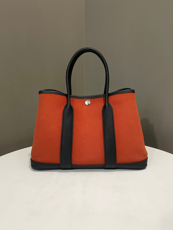Hermes Garden Party 30 Bag Capucine  Black 