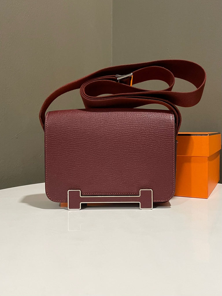 Hermes Geta Rouge Sellier Chèvre