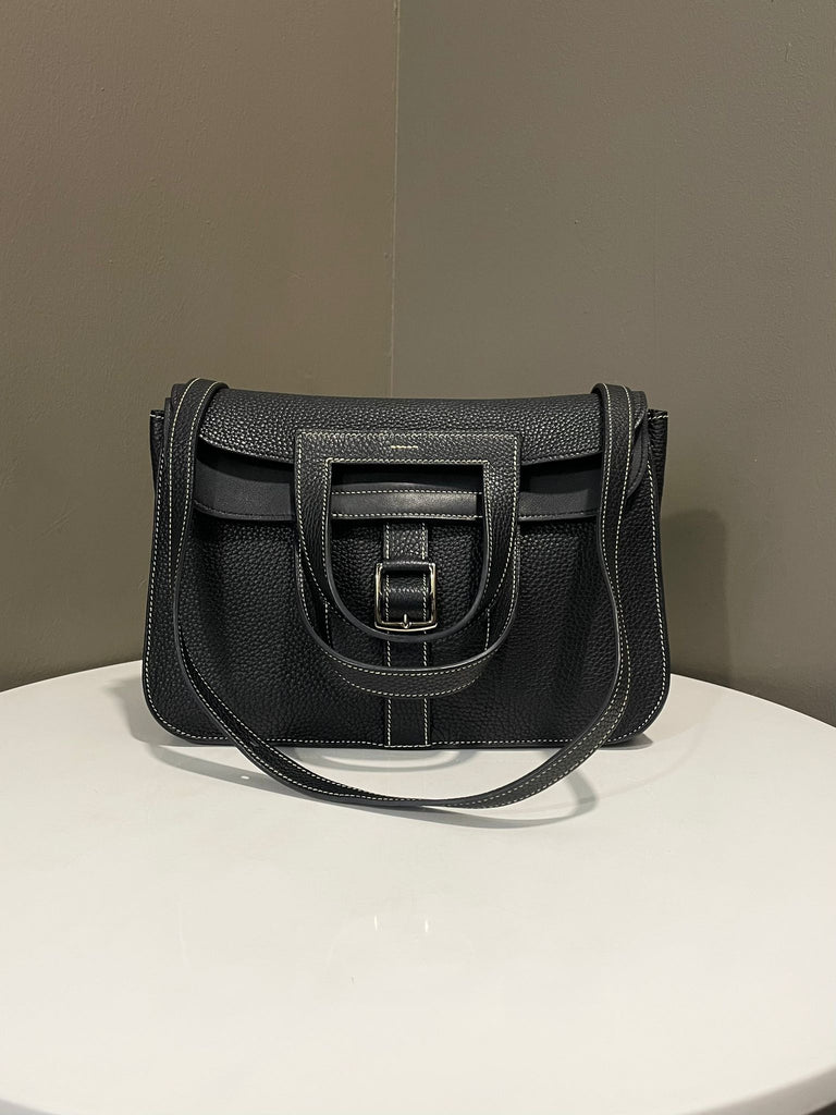 Hermes Halzan 31 Black Noir Clemence