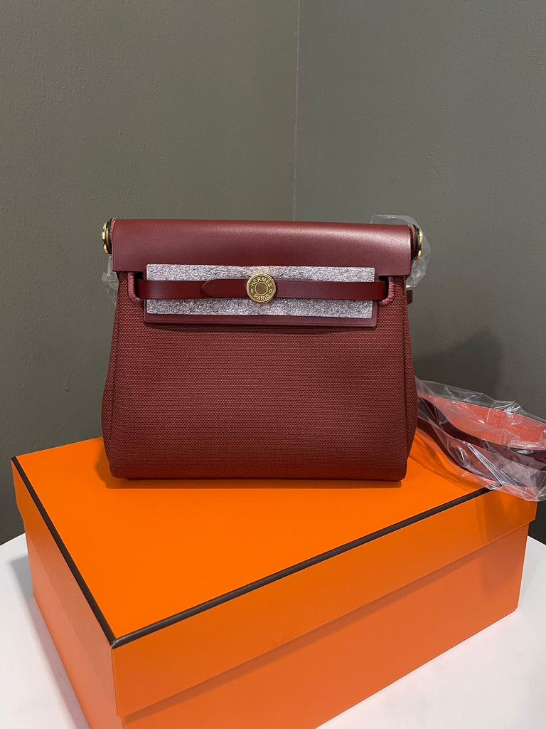 Hermes Herbag Zip Mini 20 Rouge H