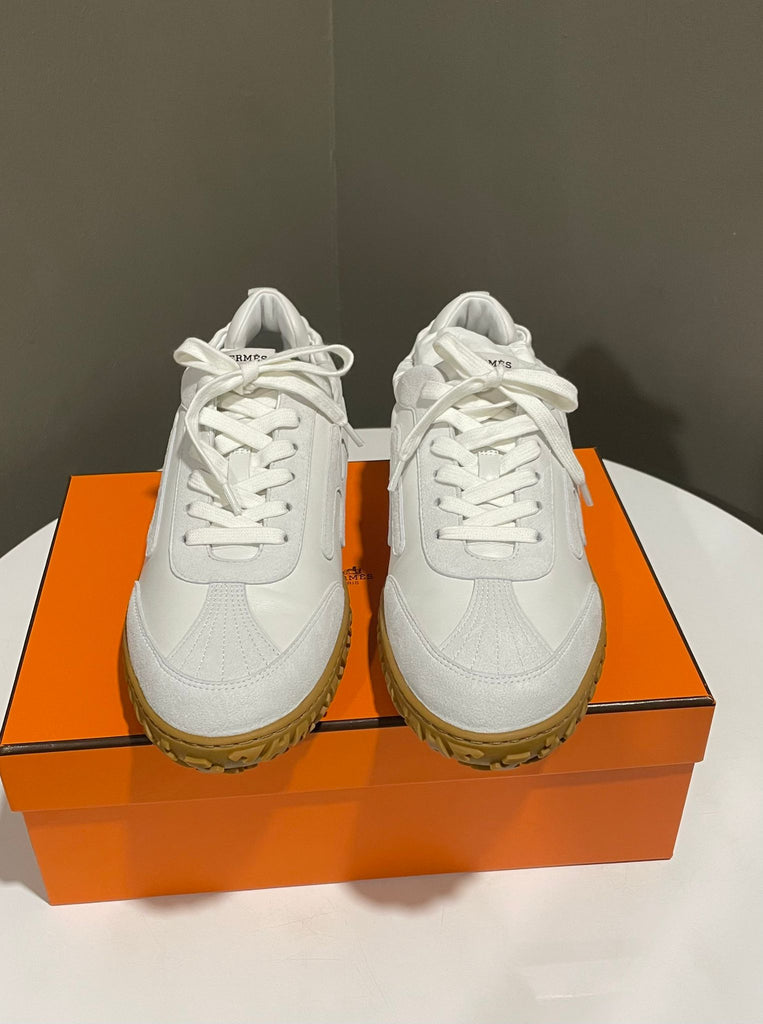 Hermes Jet sneakers White Calf / Suede Size 41