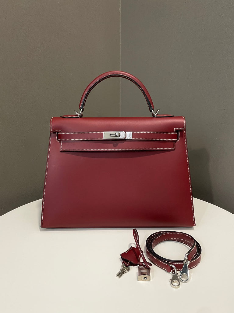Hermes Kelly 32 Rouge H Chamonix