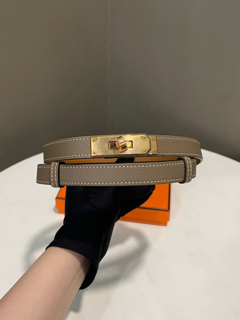 Hermes Kelly Belt Etoupe Epsom
