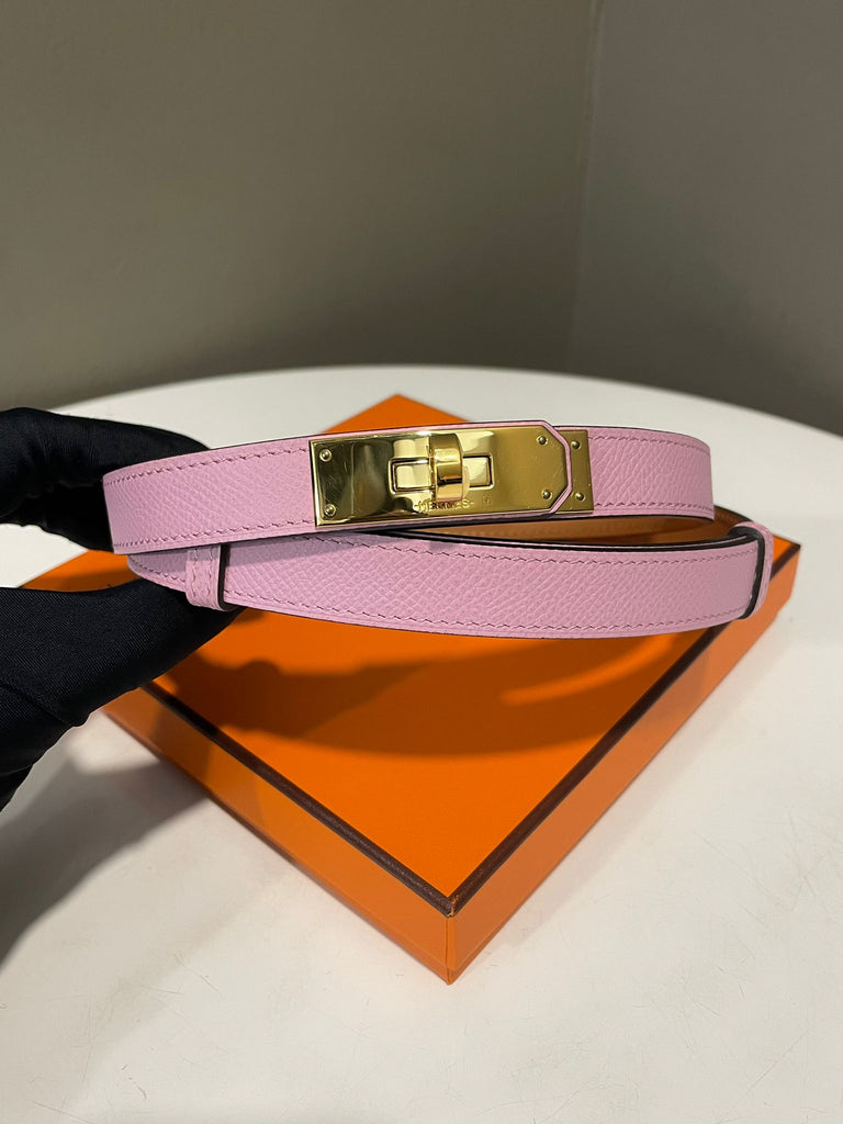 Hermes Kelly Belt Mauve Sylvestre Epsom