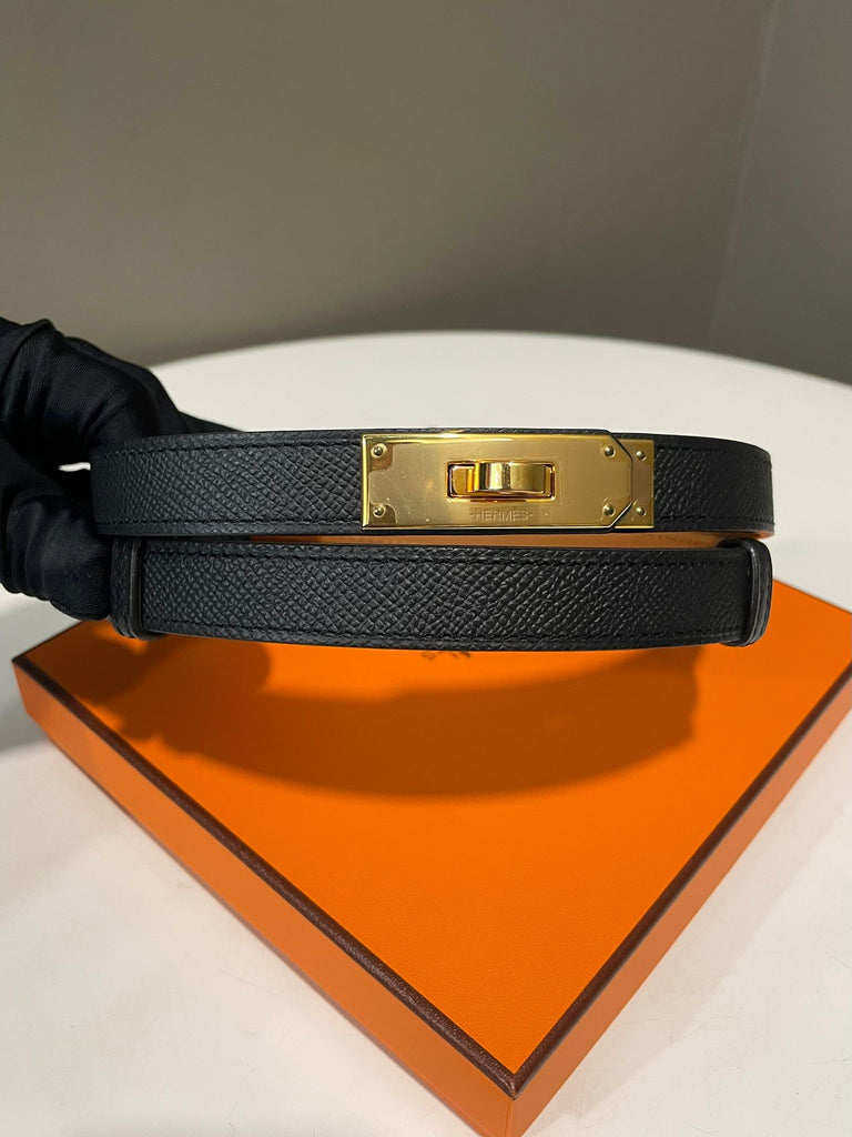 Hermes Kelly Belt Noir Black Epsom