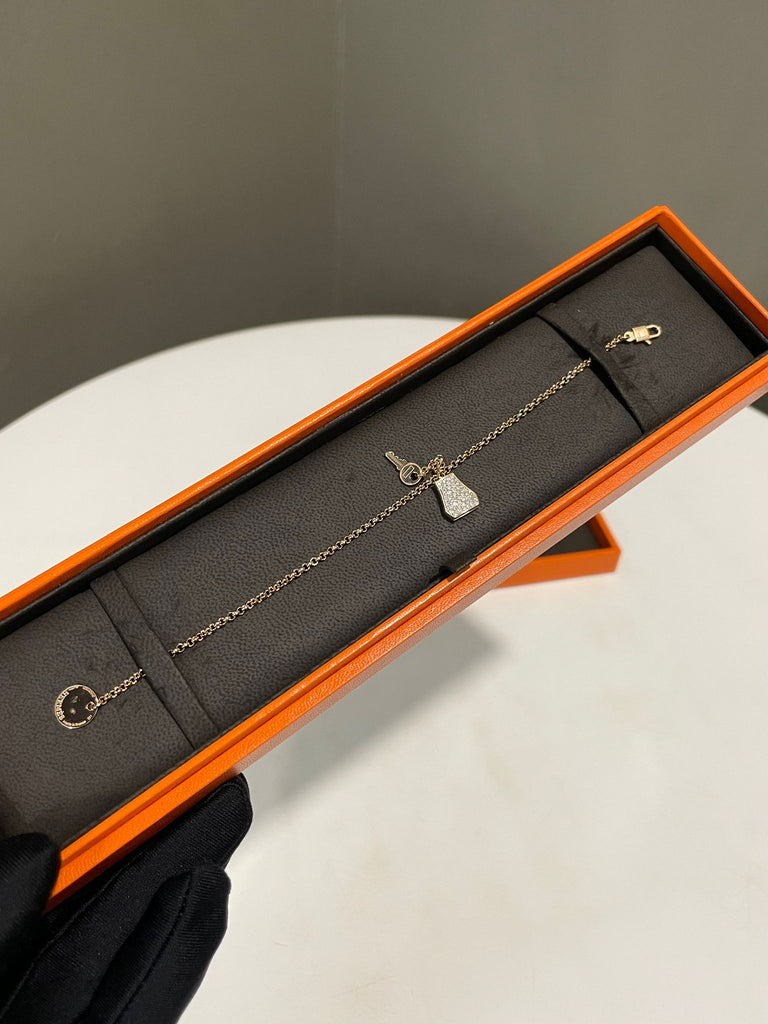 Hermes Kelly Clochette Bracelet 18K Rose Gold