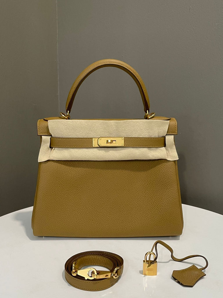 Hermes Kelly Retourne 28 Bronze Doren Togo