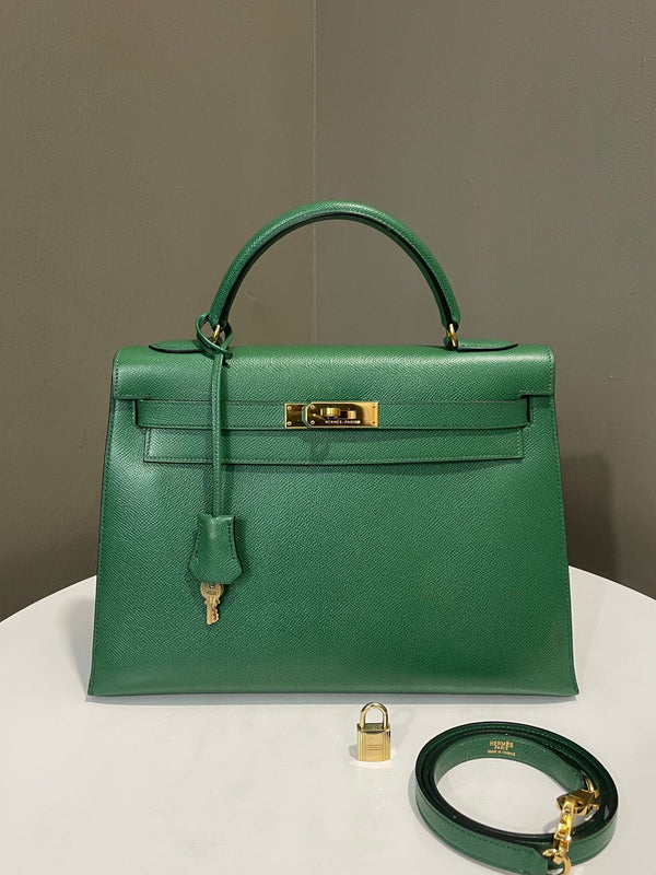Hermes Kelly Sellier 32
Vert Bengal Courchevel 