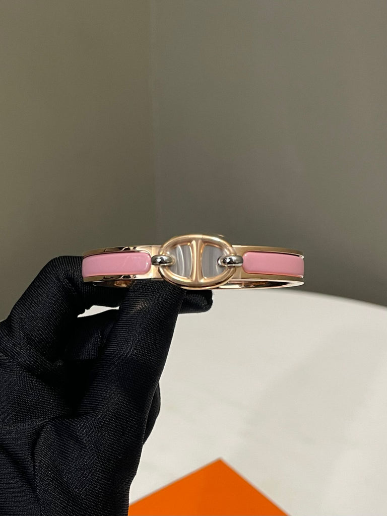 Hermes Mini Clic Chaine D Ancre Bracelet Rose Delirium