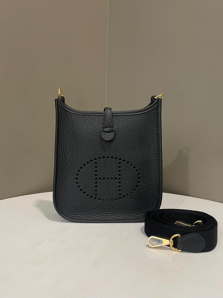 Hermes Mini Evelyn Black Clemence 