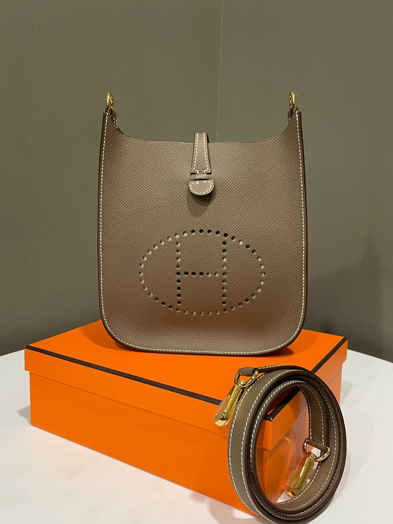 Hermes Mini Evelyn Sellier Etoupe