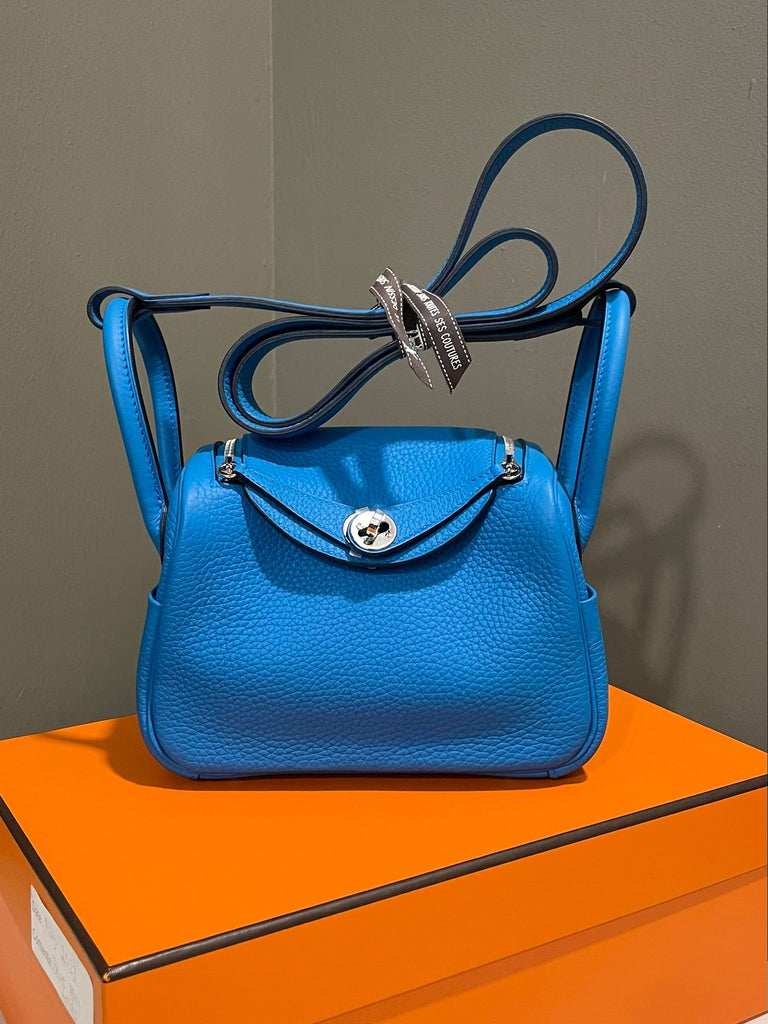 Hermes Mini Lindy Bleu Frida Clemence 