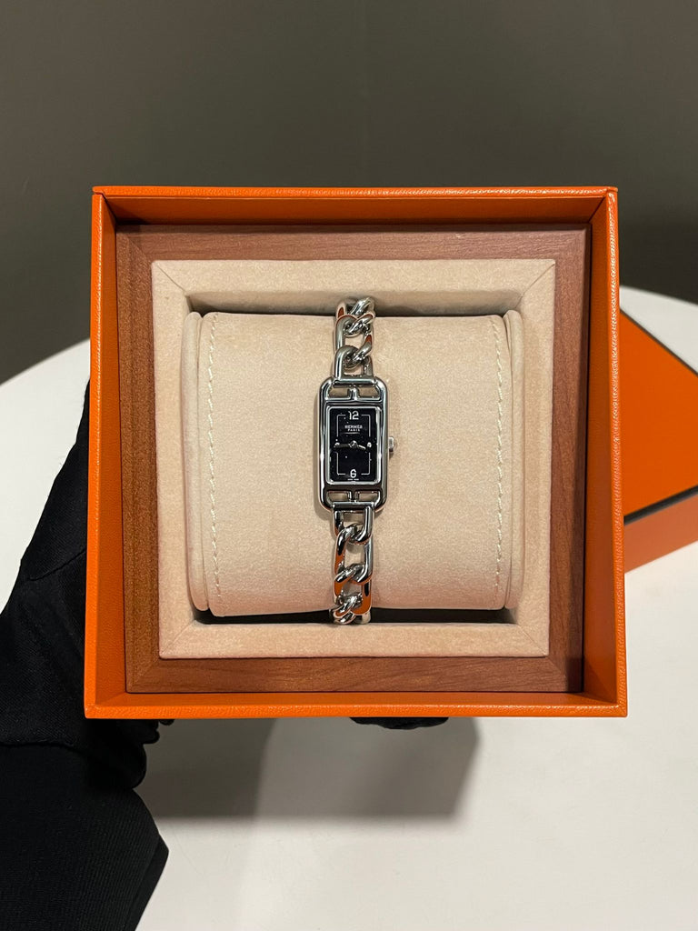 Hermes Nantucket Watch 
Aventurine Stainless Steel 