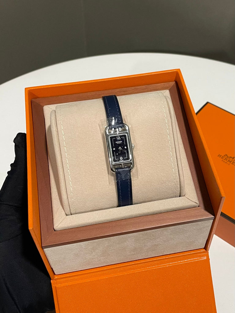 Hermes Nantucket Watch Bleu Navy Swift Leather