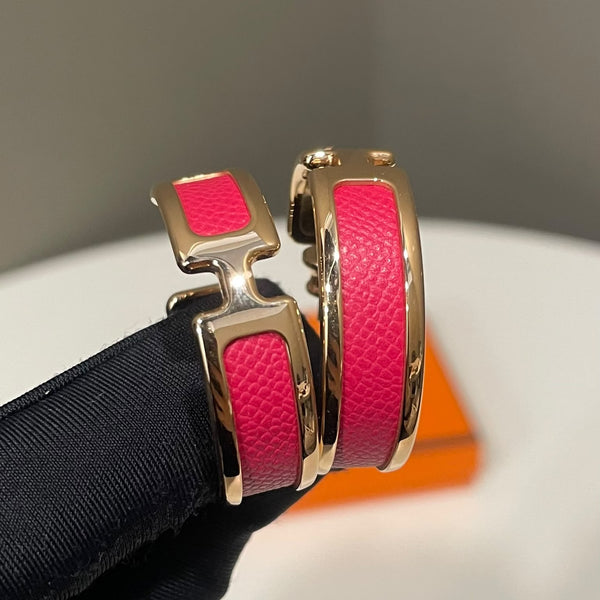 Hermes Olympe Earrings Rose Extreme