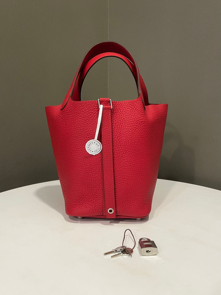 Hermes Picotin 18 Vermillion Clemence