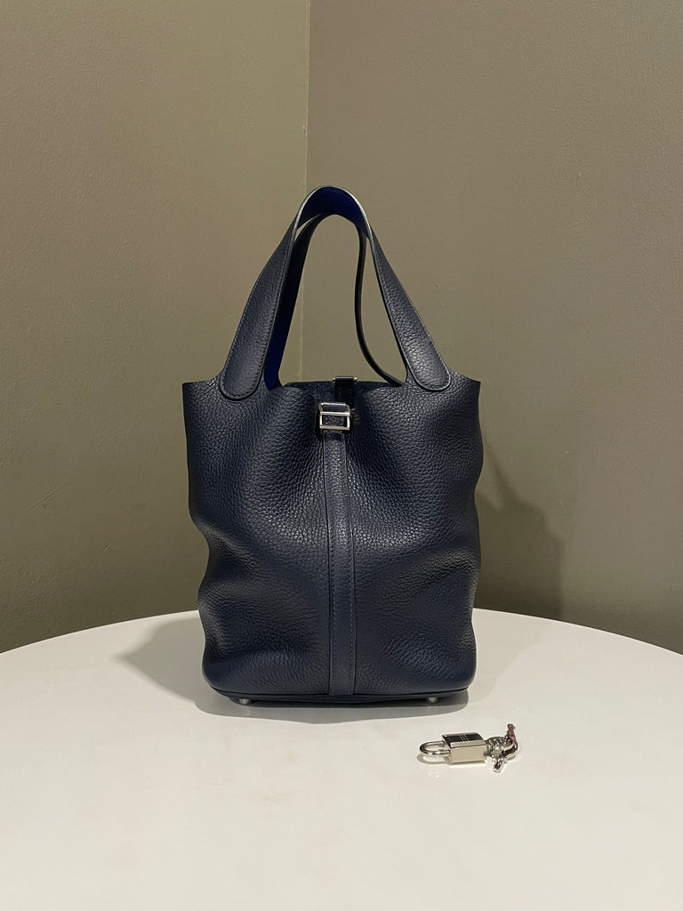 Hermes Picotin 22 Bleu Nuit Clemence