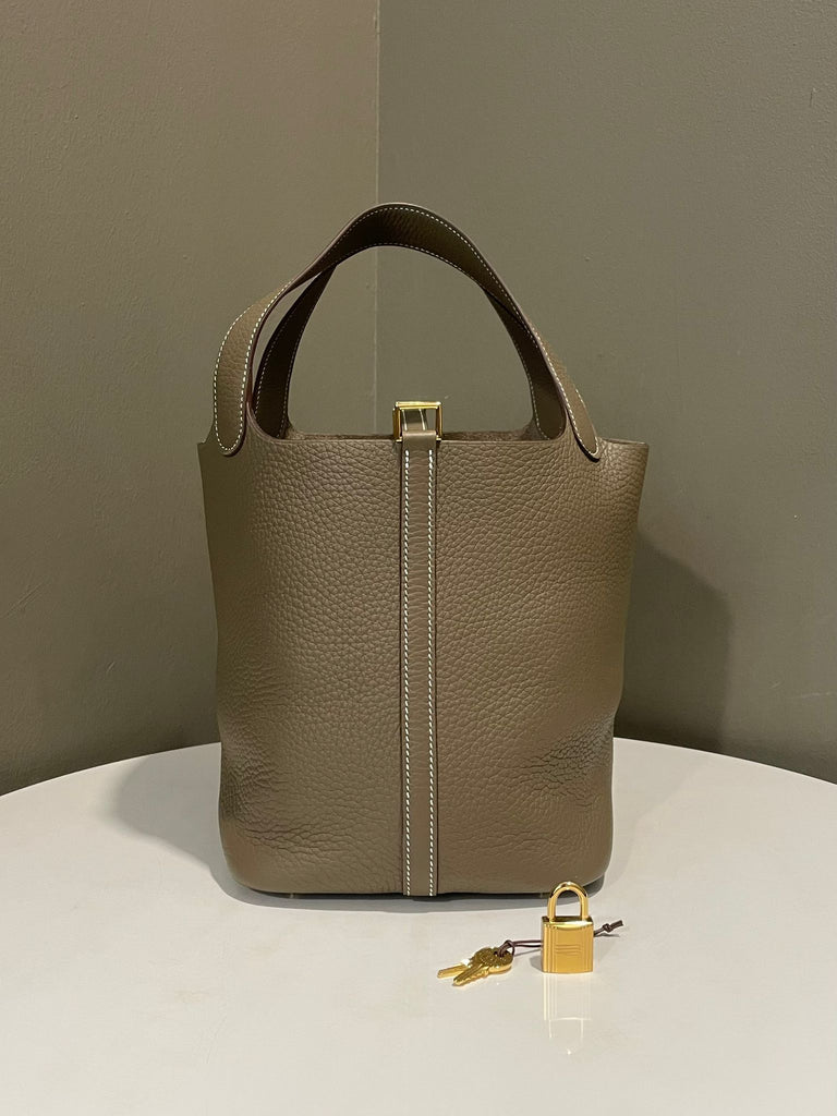 Hermes Picotin 22 Etoupe Taurillon