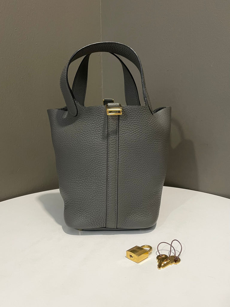 Hermes Picotin Lock 18 Gris Meyer Clemence 