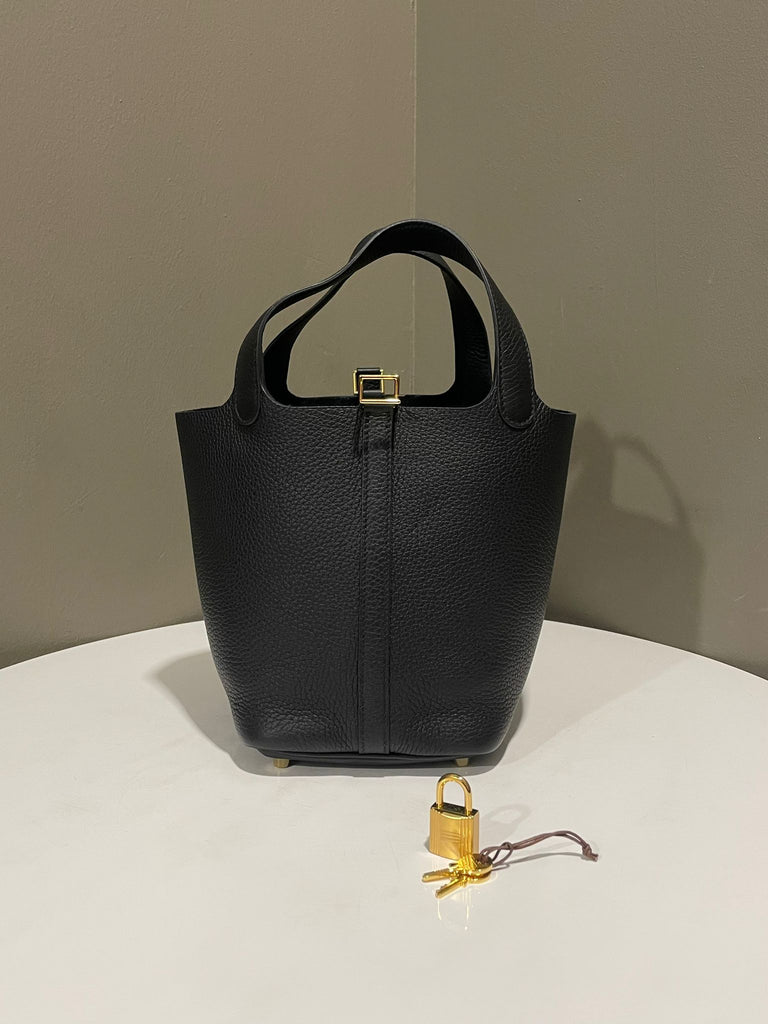 Hermes Picotin Lock 18 Noir Black Clemence