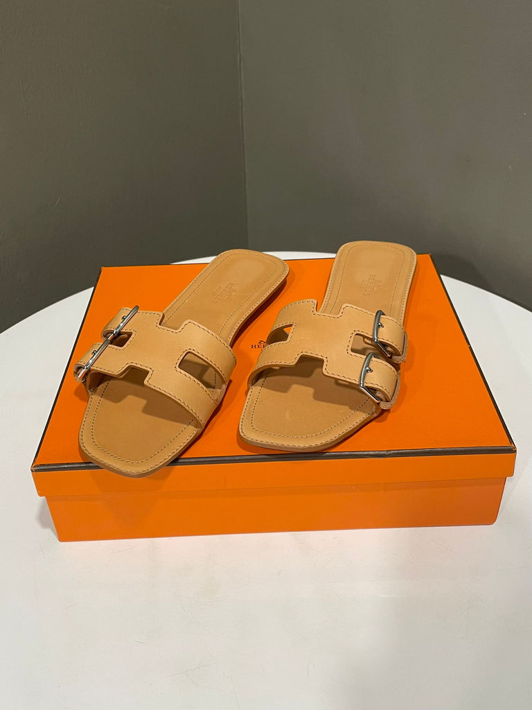 Hermes Remake Mules Gold Size 37