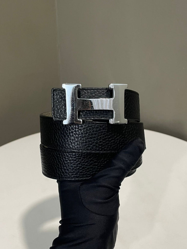 Hermes Reversible H Black/ Etoupe